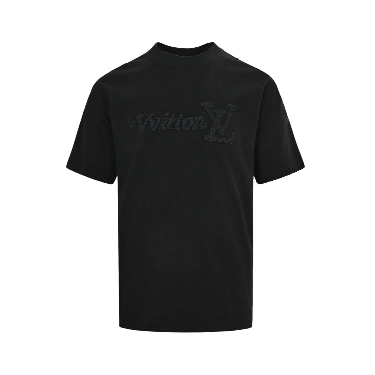 Louis Vuitton/Louis Vuitton 26ss woven letter embroidered short sleeves